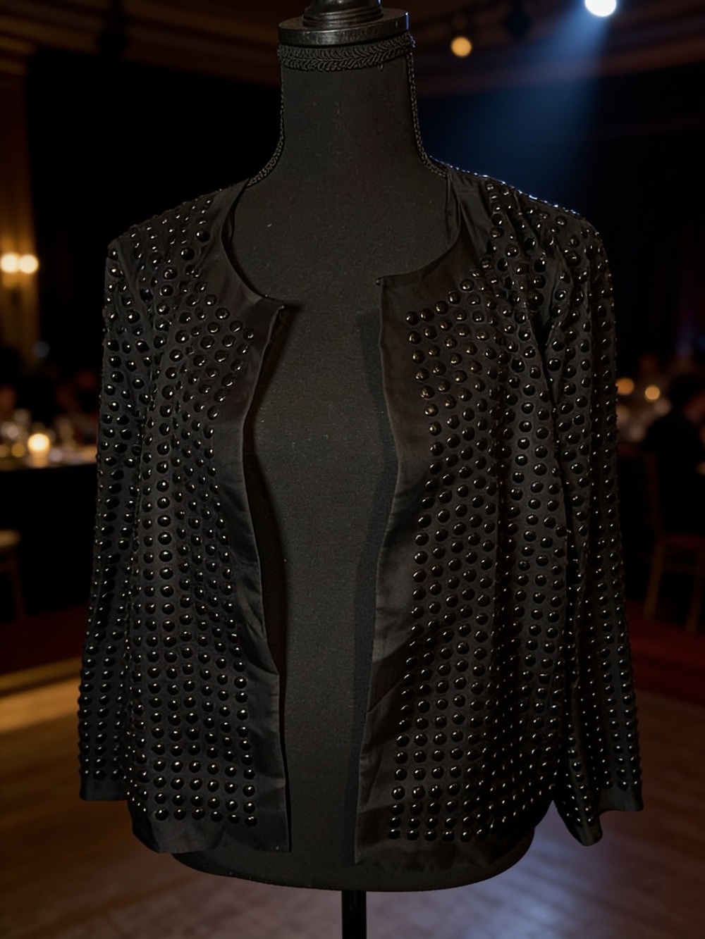 Haute Hippie Black Studded Open-Front Jacket